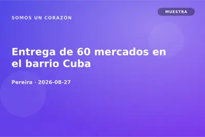 Entrega de 60 mercados en el barrio Cuba