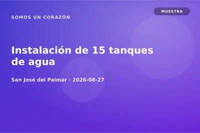 Instalación de 15 tanques de agua