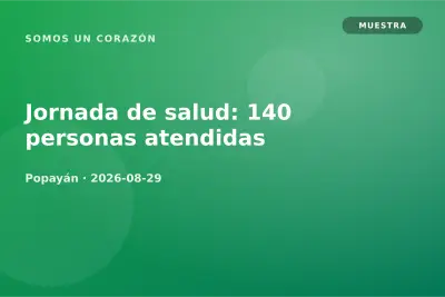 Jornada de salud: 140 personas atendidas