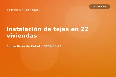 Instalación de tejas en 22 viviendas