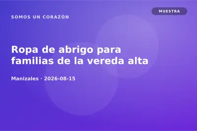 Ropa de abrigo para familias de la vereda alta