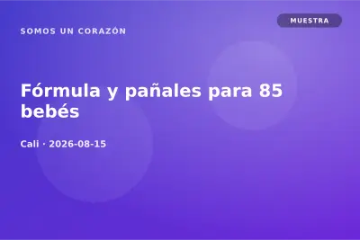 Fórmula y pañales para 85 bebés
