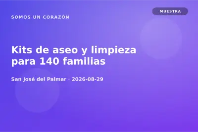 Kits de aseo y limpieza para 140 familias