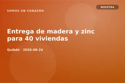 Entrega de madera y zinc para 40 viviendas